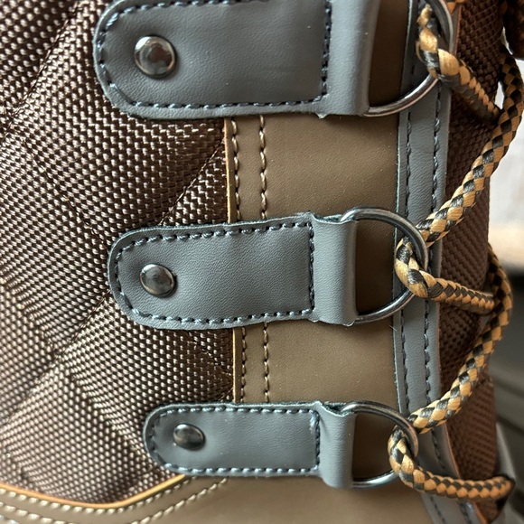 Sporto Women's Gray and Brown Chocolate Quilted Tall Winter Boots 9 waterproof - Picture 8 of 8